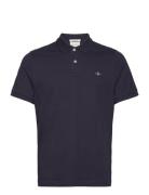 Reg Shield Ss Pique Polo Tops Polos Short-sleeved Navy GANT