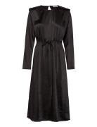 Satina Esma Dress Polvipituinen Mekko Black Bzr