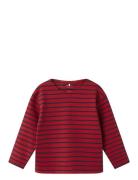 Nmfloa Nreg Ls Top Tops T-shirts Long-sleeved T-shirts Red Name It