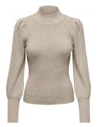 Onlkatia L/S Highneck Pullover Knt Tops Knitwear Jumpers Beige ONLY