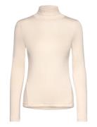 Venitia Jersey Split Cuff Top Tops T-shirts & Tops Long-sleeved Beige ...