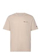 Ss Tee Tops T-shirts Short-sleeved Beige Champion