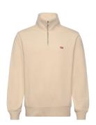 Original Hm 1/4 Zip Fog Tops Sweat-shirts & Hoodies Sweat-shirts Beige...