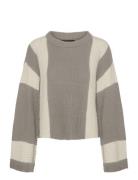 Vmgigi Ls O-Neck Pullover Lcs Rep Tops Knitwear Jumpers Beige Vero Mod...