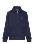 Fleece Quarter-Zip Pullover Tops Knitwear Pullovers Navy Ralph Lauren ...