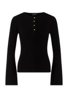 Ellinor Merino Wool Blend Knitted Sweater Tops Knitwear Jumpers Black ...