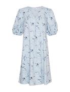 Mschparilla Cenilla 2/4 Dress Aop Lyhyt Mekko Blue MSCH Copenhagen