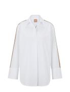 Bicona1 Tops Shirts Long-sleeved White BOSS