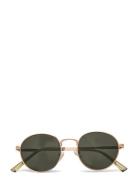 Round Metal Sunglasses Aurinkolasit Gold Mango