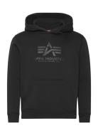 Basic Hoody Carbon Tops Sweat-shirts & Hoodies Hoodies Black Alpha Ind...