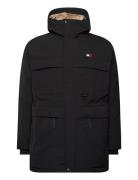 Tjm Tech Canvas Parka Parka Takki Black Tommy Jeans