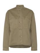 Canvas Light Shirt - Jozephine Tops Shirts Long-sleeved Khaki Green Ra...