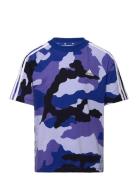 J Bl Camo T Sport T-shirts Short-sleeved Blue Adidas Sportswear