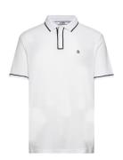 Org Cttn Earl Mesh P Tops Polos Short-sleeved White Original Penguin