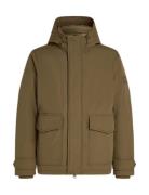 Rockie Down Hooded Jacket Villakangastakki Pitkä Takki Khaki Green Tom...