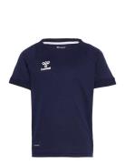 Hmllead S/S Poly Jersey Kids Tops T-shirts Short-sleeved Navy Hummel