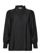 Framby Sh 1 Tops Shirts Long-sleeved Black Fransa