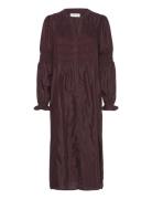 Crhenva Shirt Dress Polvipituinen Mekko Burgundy Cream