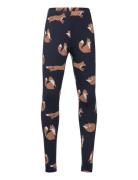 Leggings Fox Aop Bottoms Leggings Navy Lindex