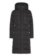 B.intl Longline Barron Puffer Topattu Pitkä Takki Black Barbour