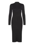 Vmlynzi Ls Calf Knit Dress Vma Noos Polvipituinen Mekko Black Vero Mod...