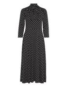 Julienne Dot Dress Polvipituinen Mekko Black Jumperfabriken