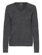 Onlcamilla V-Neck L/S Pullover Knt Noos Tops Knitwear Jumpers Grey ONL...