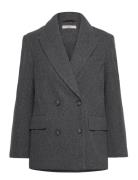 Tailored Jacket Villakangastakki Grey Gina Tricot