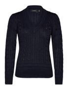 Cable-Knit Cricket Sweater Tops Knitwear Jumpers Navy Lauren Ralph Lau...