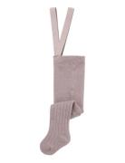 Nbfwakma Wo/Bl Rib Pantyhose W/Sus Sukkahousut Purple Name It