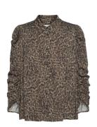 Tiella Tops Blouses Long-sleeved Brown Munthe