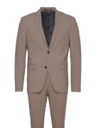 Plain Mens Suit - Normal Length Puku Beige Lindbergh