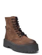 Skylar Shoes Boots Ankle Boots Laced Boots Brown Steve Madden