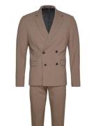 Plain Db Mens Suit - Normal Lenght Puku Beige Lindbergh