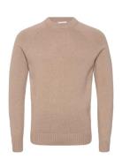 Bs Caspian Regular Fit Knitwear Tops Knitwear Round Necks Beige Bruun ...