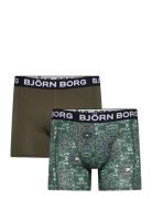 Bamboo Cotton Blend Boxer 2P Bokserit Khaki Green Björn Borg