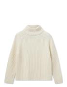 Mmthyra Highneck Knit Tops Knitwear Turtleneck Cream MOS MOSH