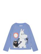 Mumin Och Stinky Tops T-shirts Long-sleeved T-shirts Blue Martinex