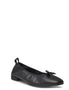 Freya Black Leather Ballet Flats Ballerinat Black ALOHAS