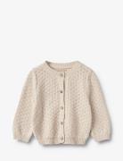 Knit Cardigan Magnella Tops Knitwear Cardigans Beige Wheat