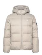 Essentials Down Jacket Vuorillinen Takki Topattu Takki Beige Calvin Kl...