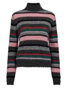 Nuriette Stripe Highneck Pullover Tops Knitwear Turtleneck Multi/patte...