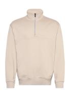 Ze_Courduroy Tops Sweat-shirts & Hoodies Sweat-shirts Beige BOSS