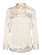 Reg Pocket Shirt Tops Shirts Long-sleeved Cream GANT