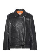 Patch Leather Berline Jacket Nahkatakki Black Mads Nørgaard