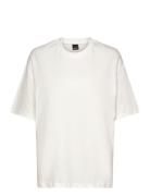 Over D Print Tee Tops T-shirts & Tops Short-sleeved White Gina Tricot