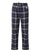 Konrad Organic Cotton Checked Flannel Pajama Pants Pyjama Blue Lexingt...