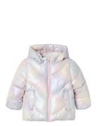 Nmfmarlee Puffer Jacket Aop Toppatakki Purple Name It