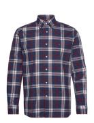 Flex Poplin Tommy Tartan Rf Shrt Tops Shirts Casual Navy Tommy Hilfige...