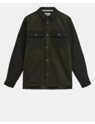 Akoscar Cord Mix Overshirt Ohut Takki Khaki Green Anerkjendt